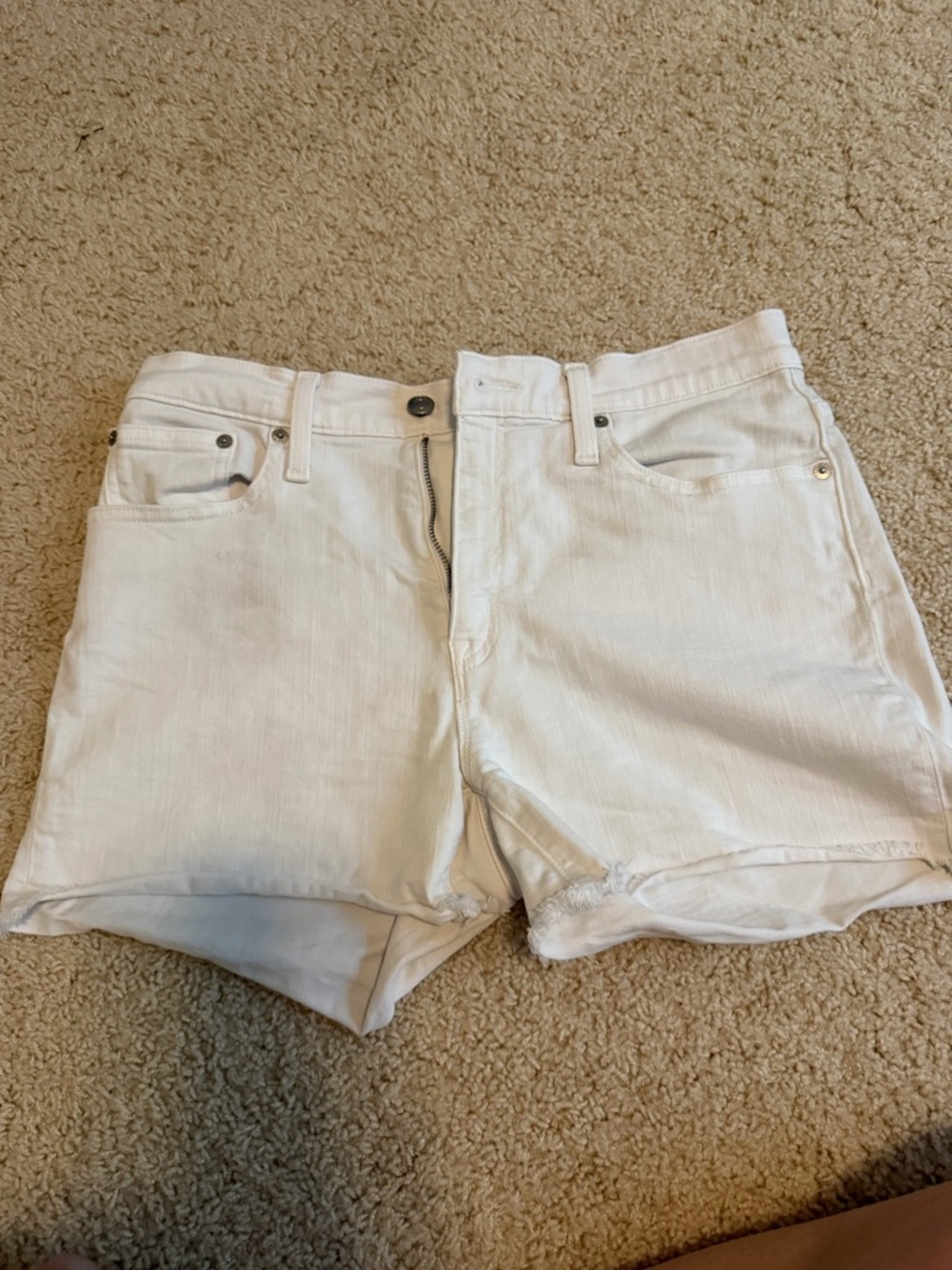 J. Crew White Denim Shorts
